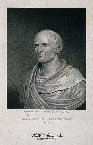 view Nathaniel Bowditch. Stipple engraving by J. Cross after J. B. Longacre after J. Frazee.