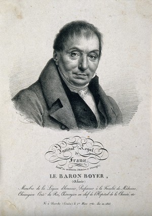 view Alexis, Baron Boyer. Lithograph by J. Boilly.