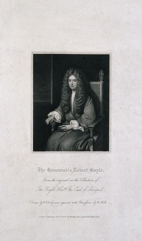 Robert Boyle. Stipple engraving by W. Holl after W. Derby.