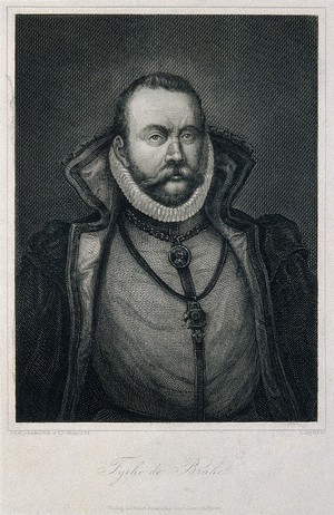 view Tycho Brahe. Line engraving by J.L. Appold after J. de Gheyn, 1586.