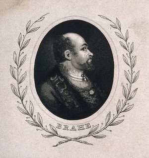 view Tycho Brahe. Stipple engraving.