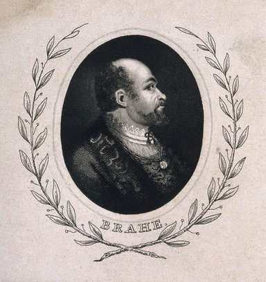 Tycho Brahe. Stipple engraving.