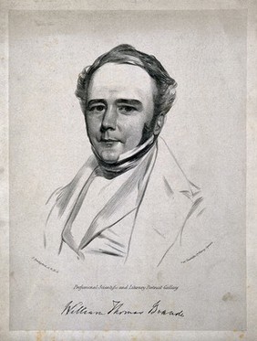 William Thomas Brande. Lithograph by T. Bridgford.