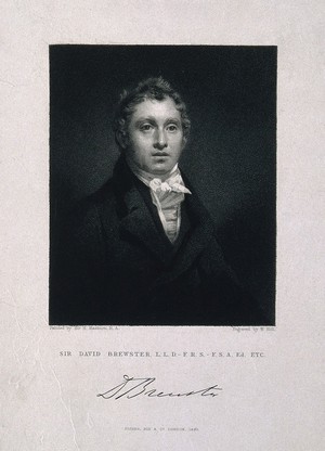 view Sir David Brewster. Stipple engraving by W. Holl after Sir H. Raeburn.