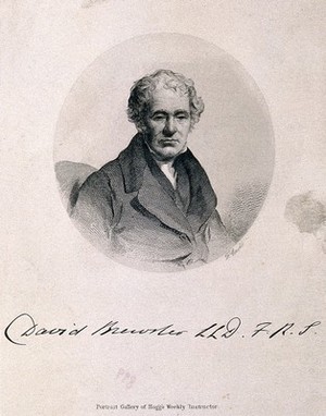 view Sir David Brewster. Engraving by F. Croll.