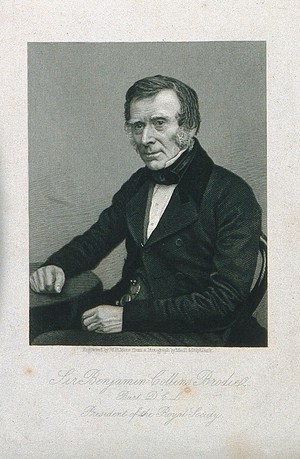 view Sir Benjamin Collins Brodie. Engraving by D. J. Pound after Maull & Polyblank.