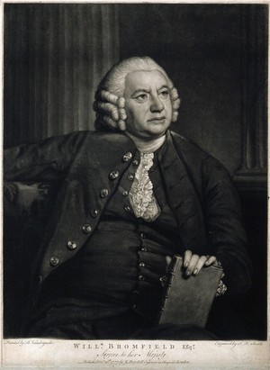 view William Bromfield. Mezzotint by J. R. Smith, 1777, after B. Vandergucht.