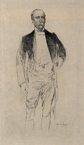 Isaac Baker Lennox Browne. Reproduction [?] of etching by A. Lalauze.