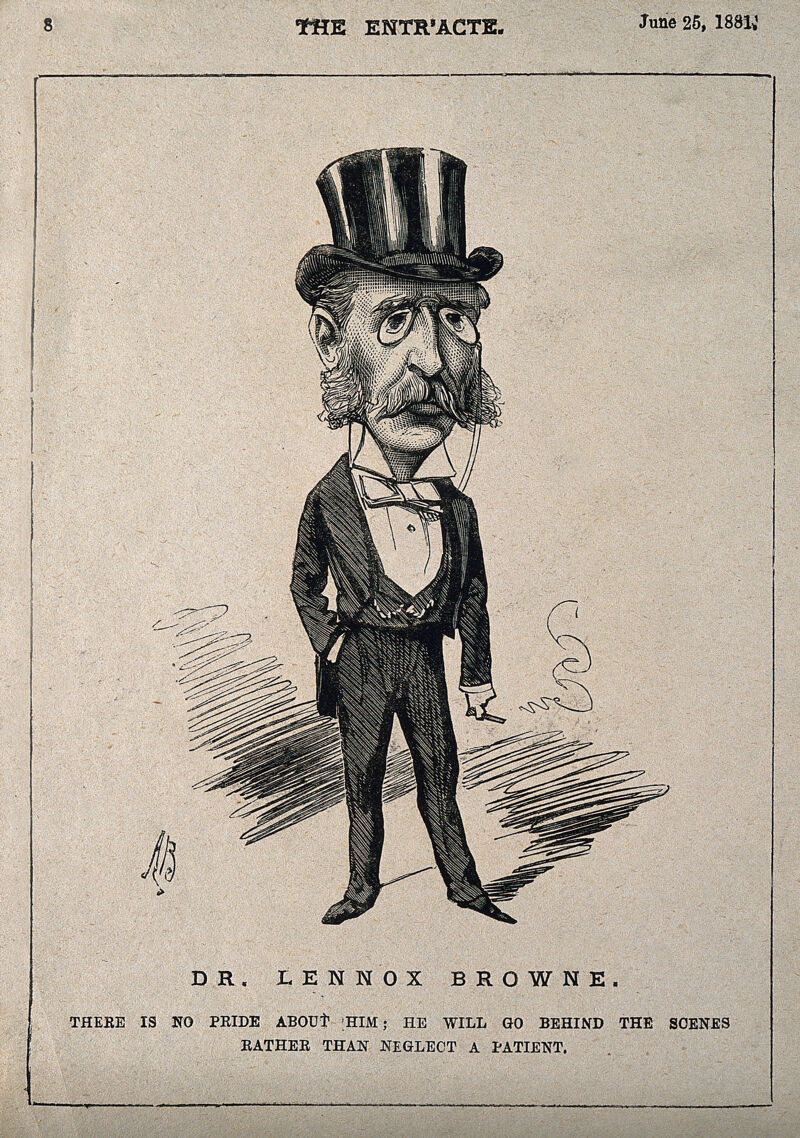 Isaac Baker Lennox Browne. Wood engraving by or after A. Bryan, 1881., 1881, by Alfred Bryan