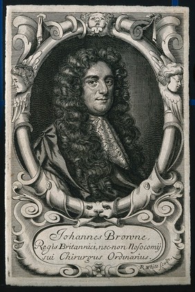 John Browne. Line engraving by R. White, 1684.