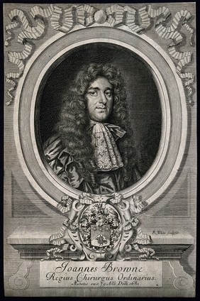 John Browne. Line engraving by R. White, 1681.