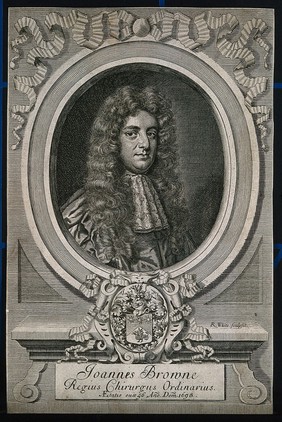 John Browne. Line engraving by R. White, 1698.