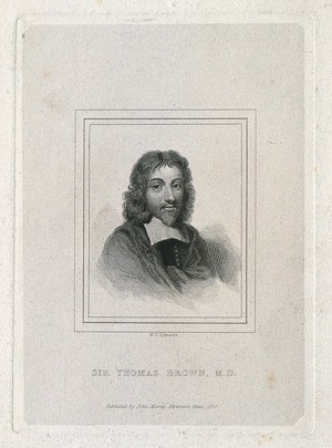 view Sir Thomas Browne. Line engraving by W. C. Edwards, 1830.