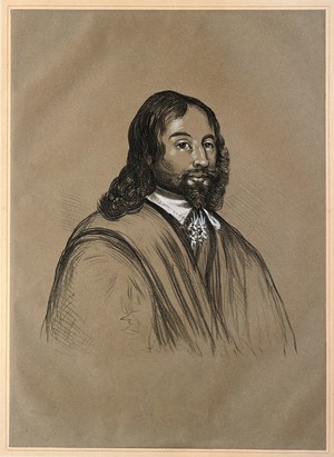 view Sir Thomas Browne. Lithograph by M. E. Cotman.