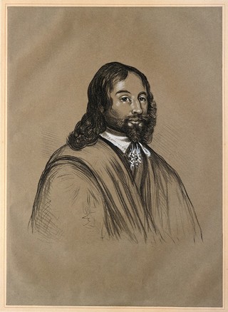 Sir Thomas Browne. Lithograph by M. E. Cotman.