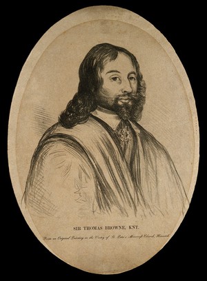 view Sir Thomas Browne. Lithograph by M. E. Cotman.