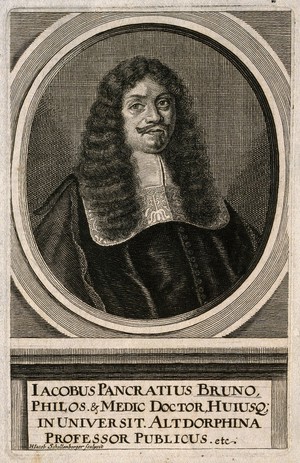view Jacob Pancraz Bruno. Line engraving by H. J. Schollenberger.