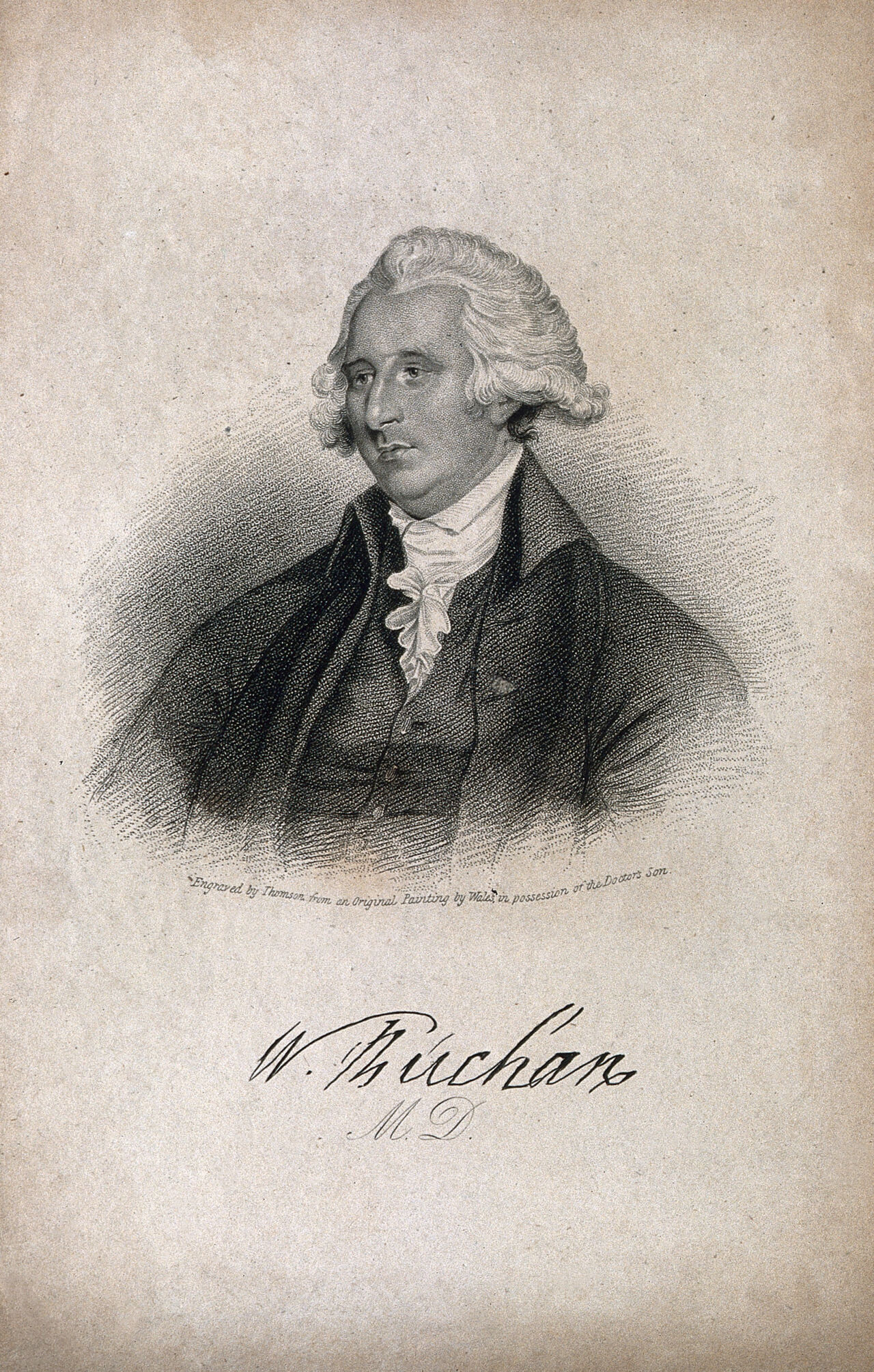 William Buchan. Stipple engraving by J. Thomson after J. Wales., by James Wales
