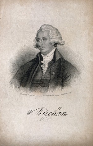 view William Buchan. Stipple engraving by J. Thomson after J. Wales.