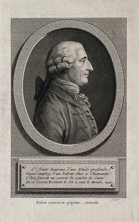 William Buchan. Line engraving by F.N. Sellier.