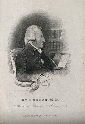 William Buchan. Line engraving by J. Mills, 1803, after A. Mills.