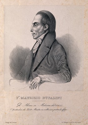 Maurizio Bufalini. Lithograph by F. Boggi.