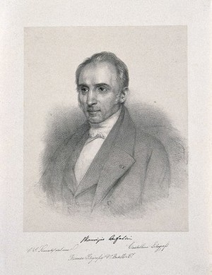 view Maurizio Bufalini. Lithograph by D. Castellini after C. E. Liverati, 1841.