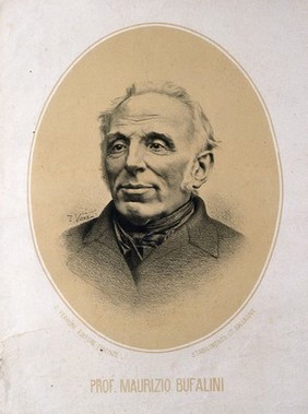 Maurizio Bufalini. Lithograph by F. Vinea.