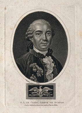 Georges Louis Leclerc, Comte de Buffon. Stipple engraving by J. Chapman, 1801.