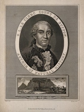 Georges Louis Leclerc, Comte de Buffon. Line engraving by J. Romney, 1821, after Meyron.