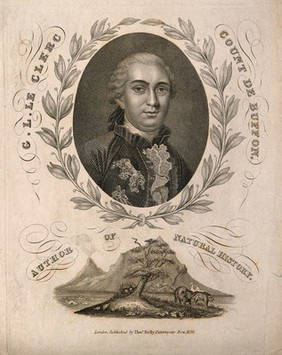 Georges Louis Leclerc, Comte de Buffon. Stipple engraving, 1828.