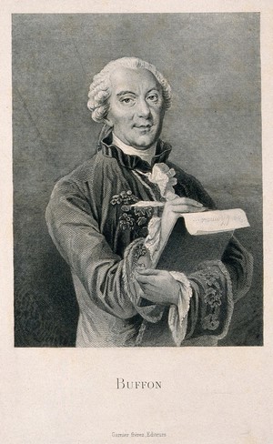 view Georges Louis Leclerc, Comte de Buffon. Line engraving.