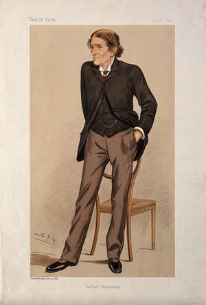 view Sir John Scott Burdon Sanderson. Colour lithograph by Sir L. Ward [Spy].