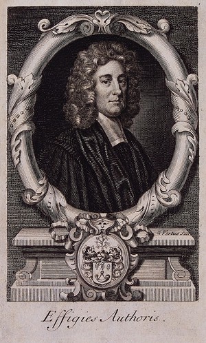 view Thomas Burnet. Line engraving by G. Vertue, 1726, after Sir G. Kneller.