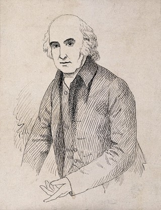 John Burns. Pen drawing.