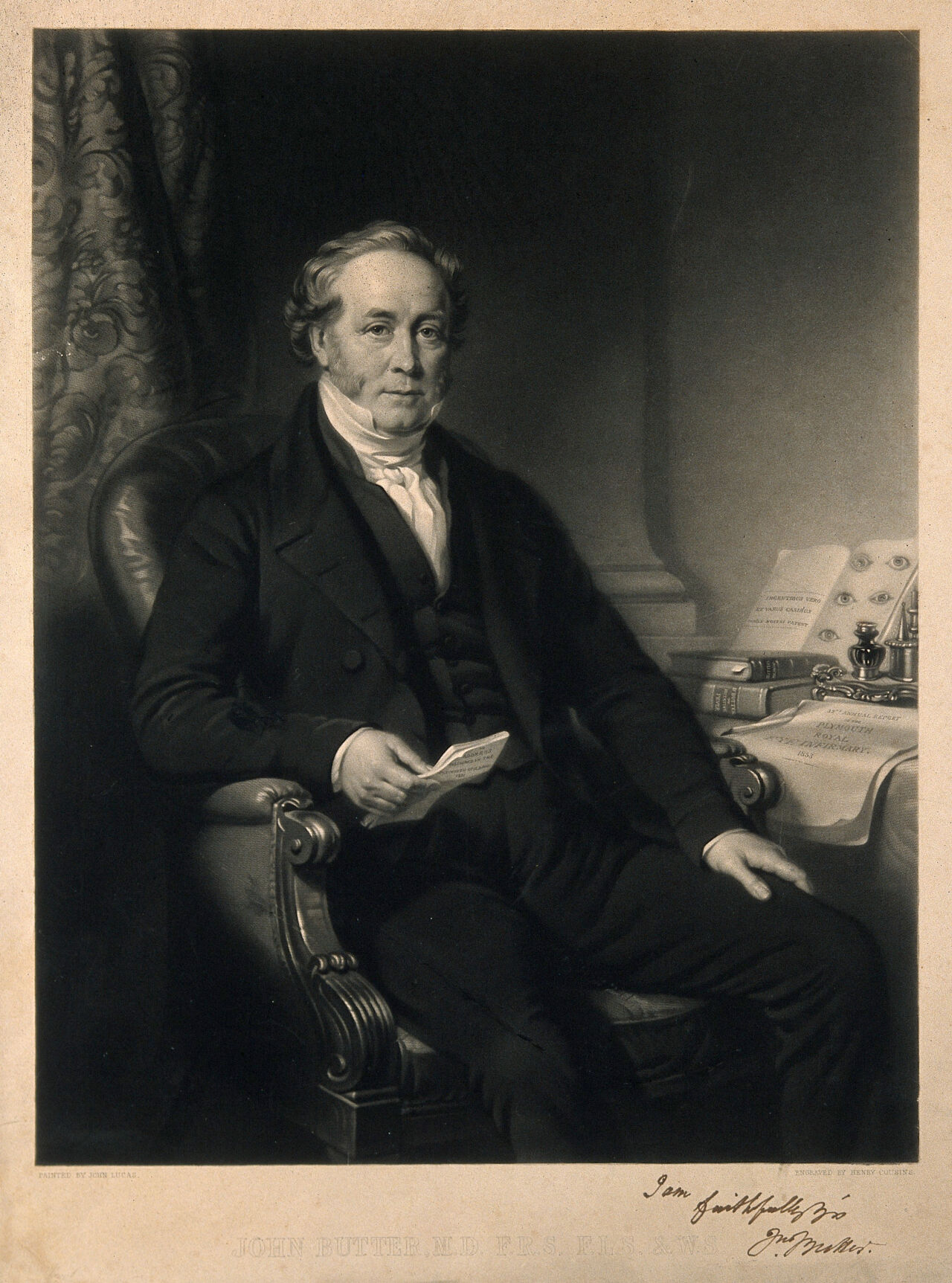 John Butter. Mezzotint by H. Cousins after J. Lucas., by John Lucas