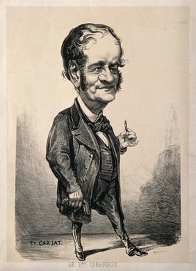 Jules-Edouard Tallein de Cabarrus. Lithograph by E. Carjat.