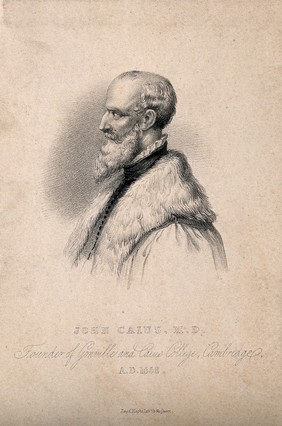 John Caius. Lithograph by Day & Haghe.