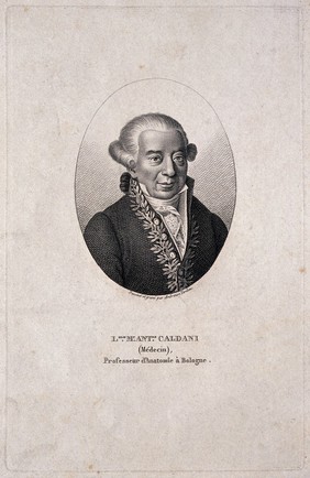 Leopoldo Marco Antonio Caldani. Stipple engraving by A. Tardieu after himself.