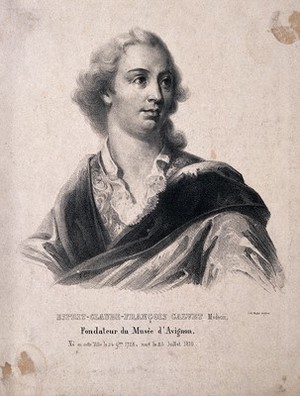 view Esprit-Claude-François Calvet. Lithograph by J. C. (?).