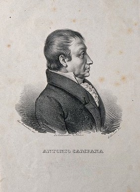 Antonio Campana. Lithograph by G. Gozzini.