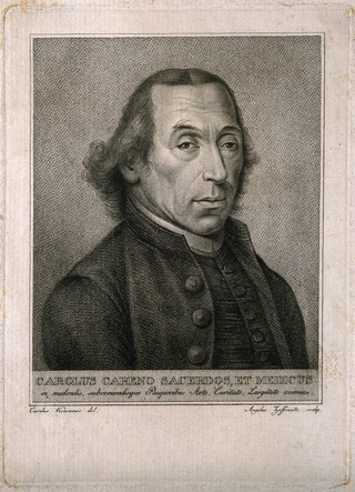 Carlo Careno. Stipple engraving by A. Zaffonato after C. Visconti.