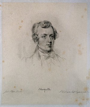 view George William Frederick Howard, 7th Earl of Carlisle. Soft-ground etching by J. G. Lairs after J. Slater.