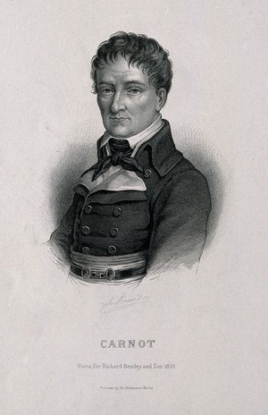 view Lazare-Nicolas Marguerite Carnot. Engraving by J. Massard, 1895.