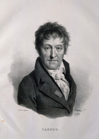 Lazare-Nicolas Marguerite Carnot. Lithograph by J. B. Mauzaisse, 1823.