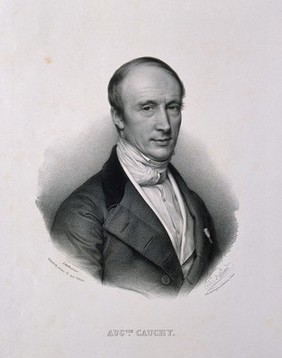 Augustin Louis, Baron Cauchy. Lithograph by Z. Belliard after J. Roller.