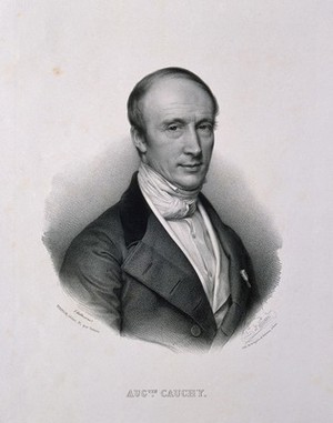 view Augustin Louis, Baron Cauchy. Lithograph by Z. Belliard after J. Roller.