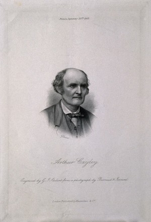 view Arthur Cayley. Stipple engraving by G.J. Stodart, 1883, after Barraud & Jerrard.