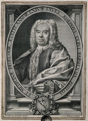 Giuseppe Cervi. Line engraving by J. à Paloma after V. de Iriarte.