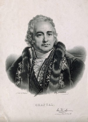view Jean-Antoine-Claude Chaptal, Comte de Chanteloup. Lithograph by J.J.F. Monanteuil.